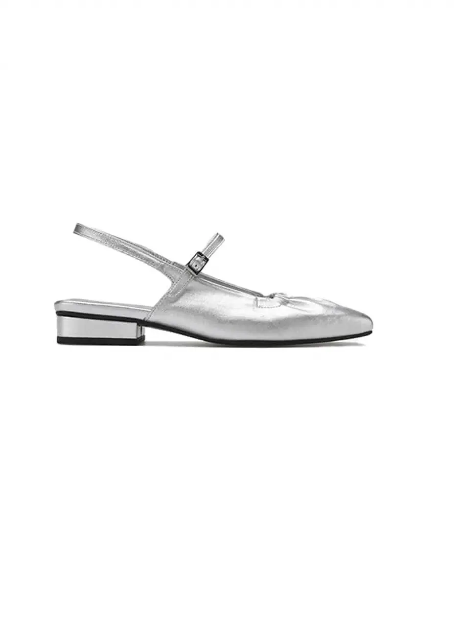 Tom McCann Prague 02 Women's Slingback Heeled Sandals [Silver]