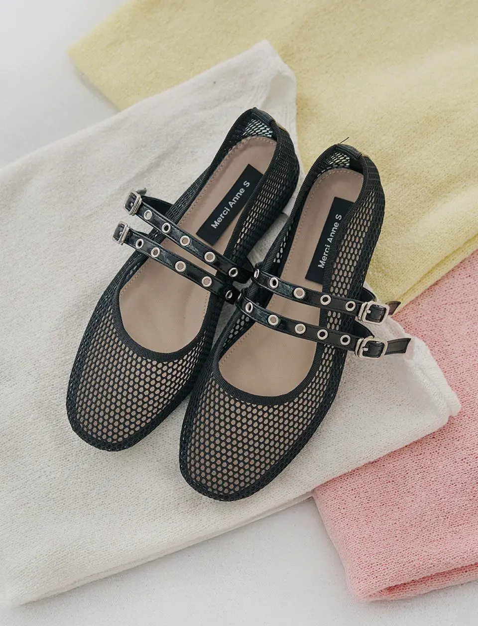Mesh Belt Flat Shoes (MB5AS33)