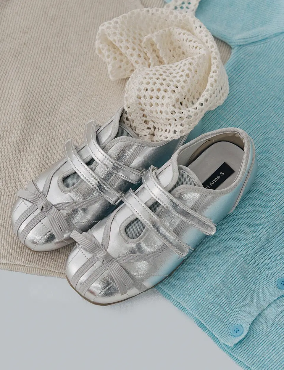 Ribbon Strap Ballet [Silver] (MB5AS32)