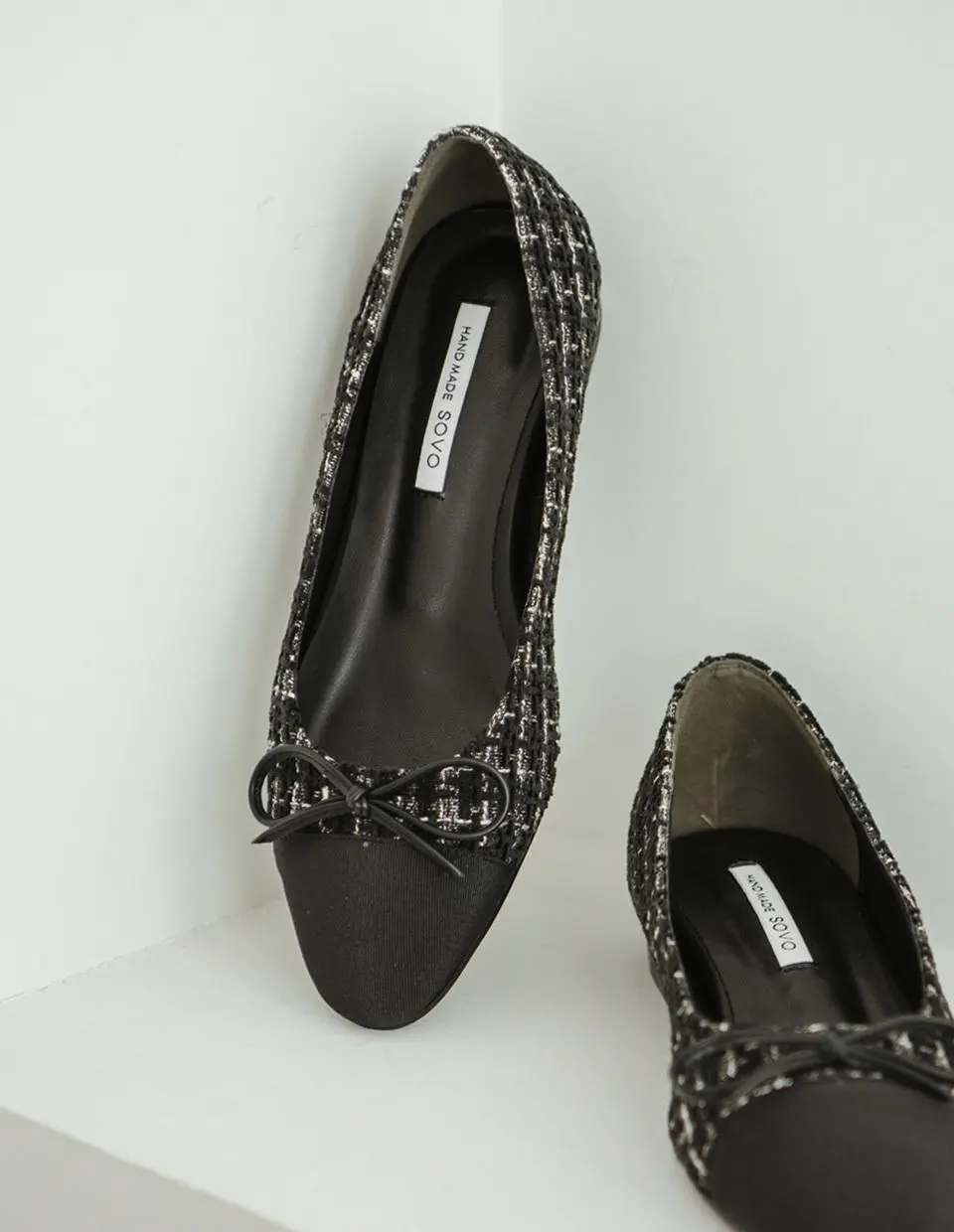 Roelly Ribbon Tweed 2cm Flat Shoes