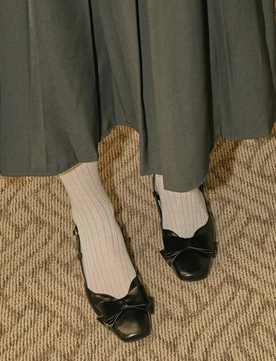 149J Miroo Ribbon Slingback Flats