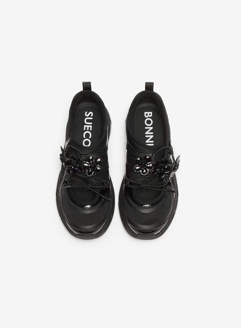 Flower Mesh Sneakers (Black)_DG4DS26015BLK