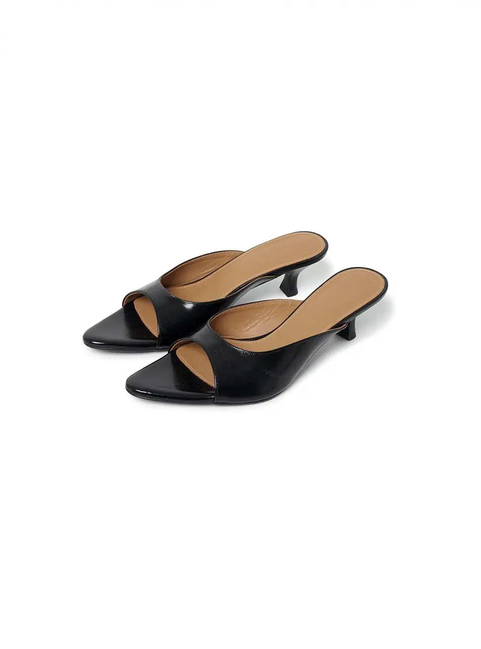 Carmen Heritage Leather Mule (SIAC3078) [Black]