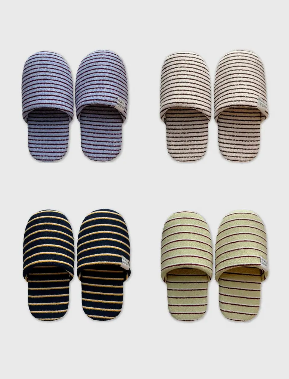 Striped Terry Room Shoes 1PC Slides