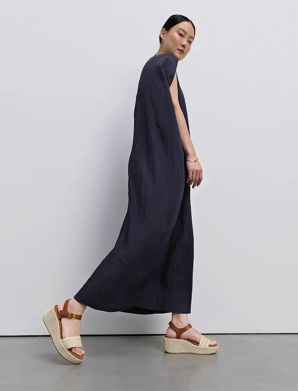 [Samsung C&T Official] Women's Platform Woven Wedge Ankle Strap Sandals (FT64K2S400)