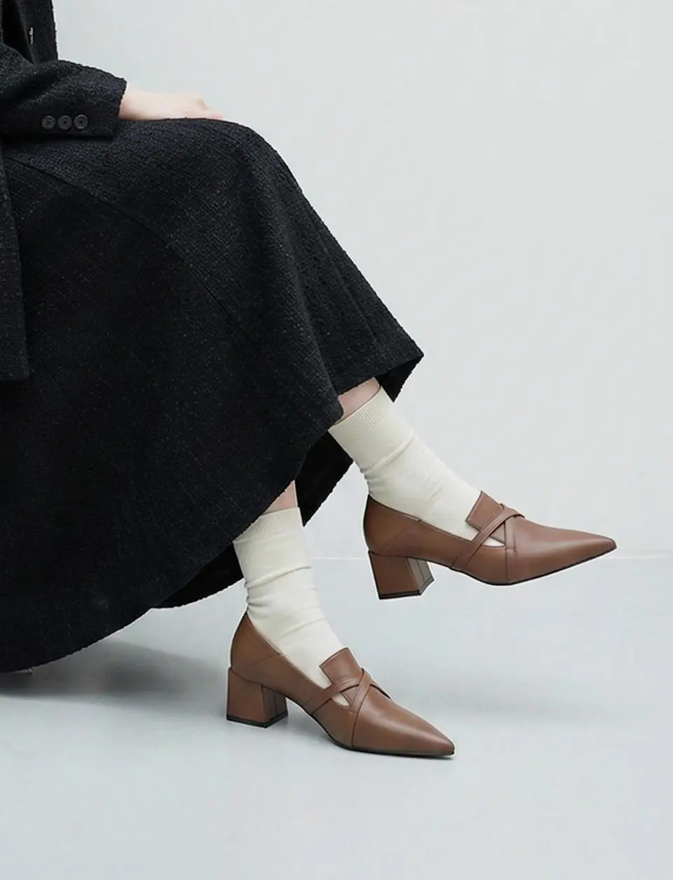 Heritage Penny Block Heel 5cm Loafer (LC206)