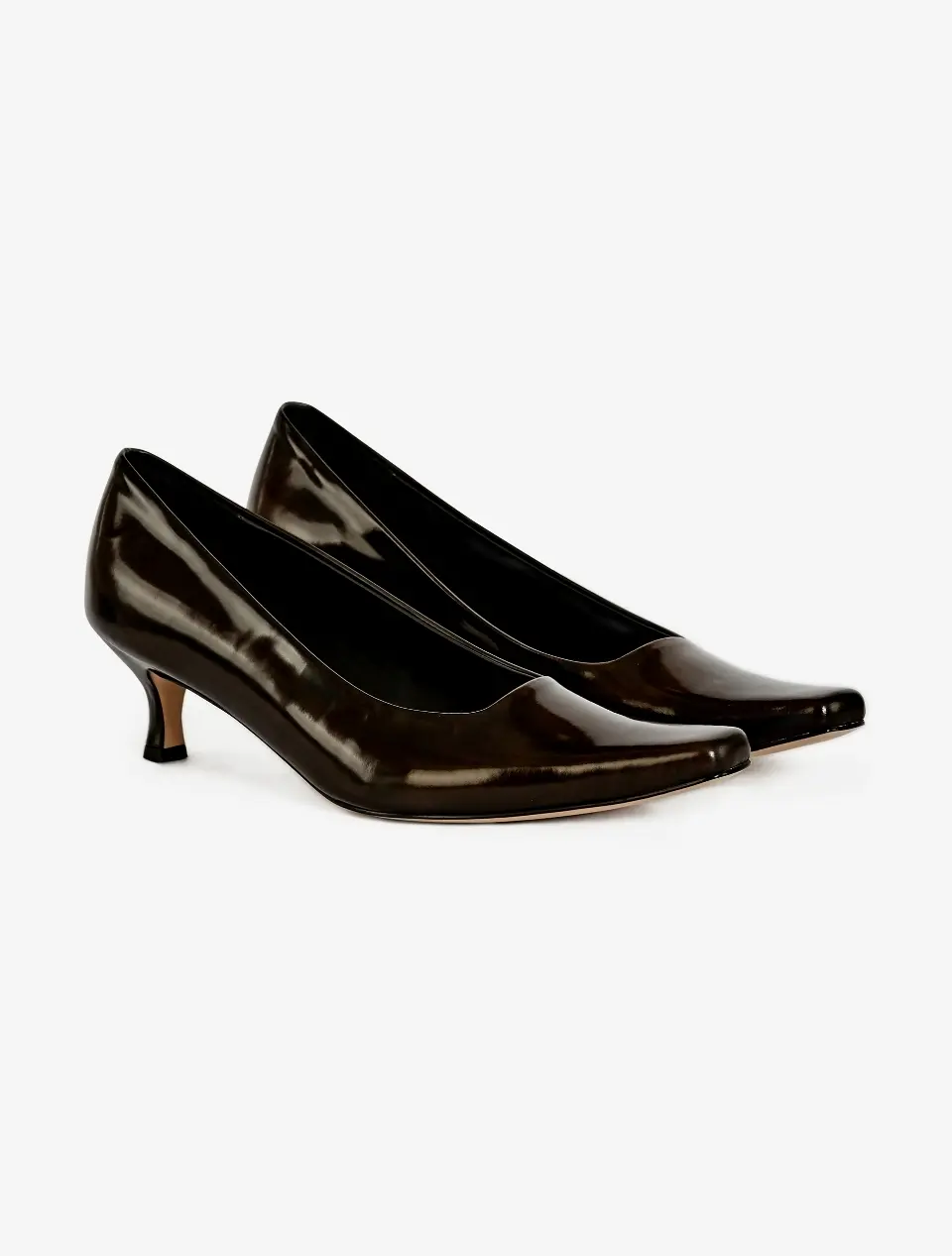 Giuliano Square Toe Pumps_Brown