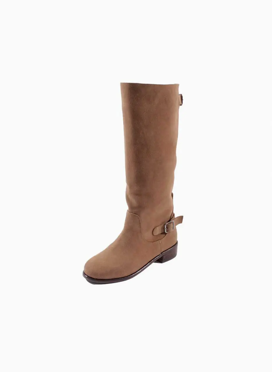 Area Suede Belt Long Boots (3 Colors)