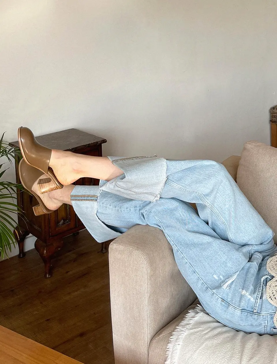 COY Chunky Shaped 6cm Round Mule Shoes