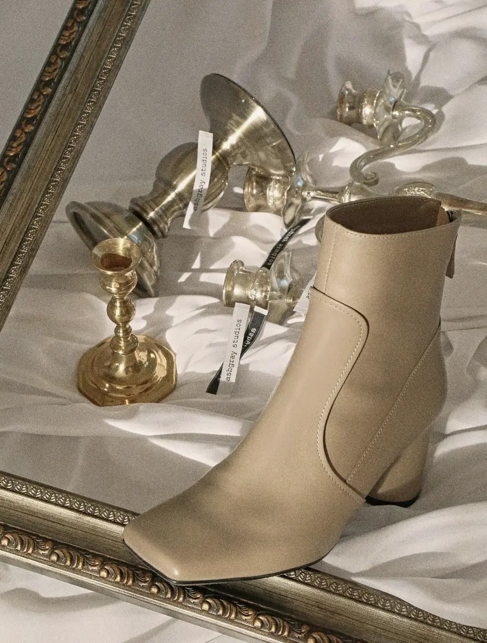 1418 Shio Ankle Boots - Khaki Beige