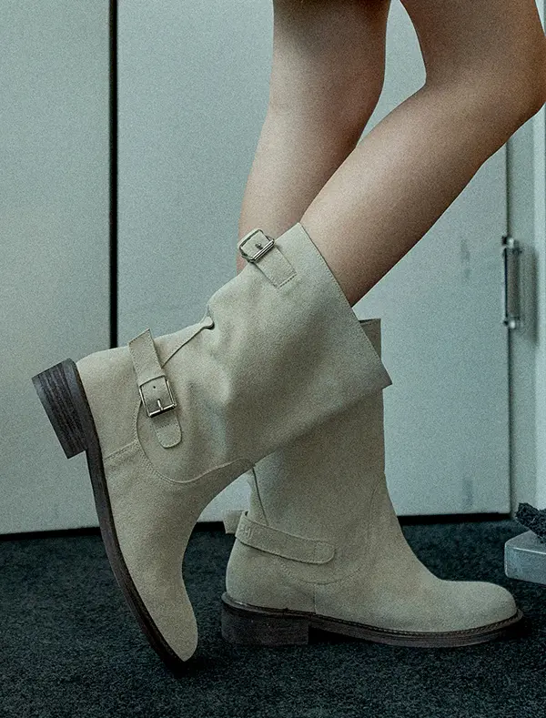 Nana Suede Two Belt Boots_B1342(3Colors)