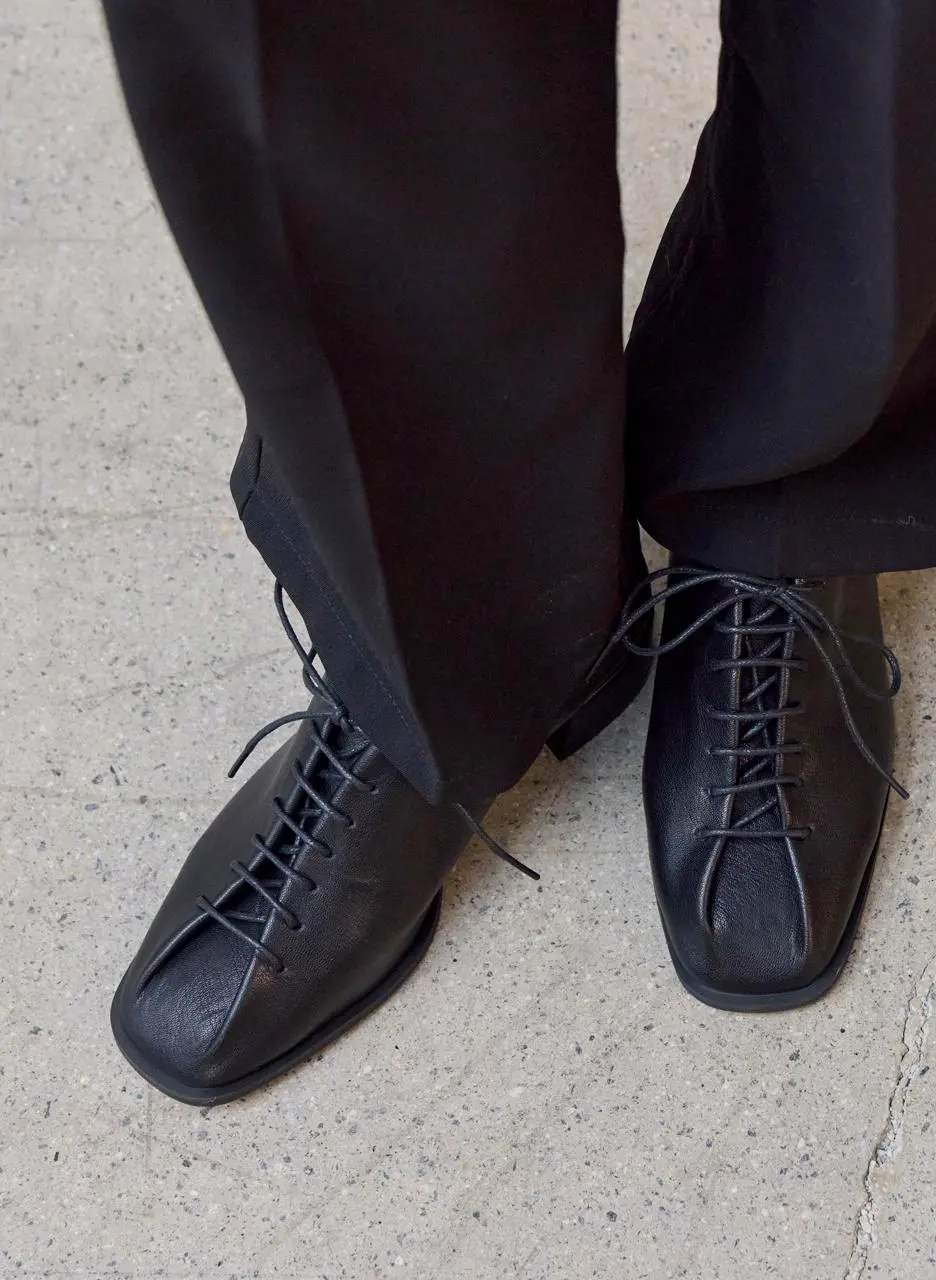 Birtnon Lace-up 2heels 3.5cm 5.5cm Loafer Heels (L578)