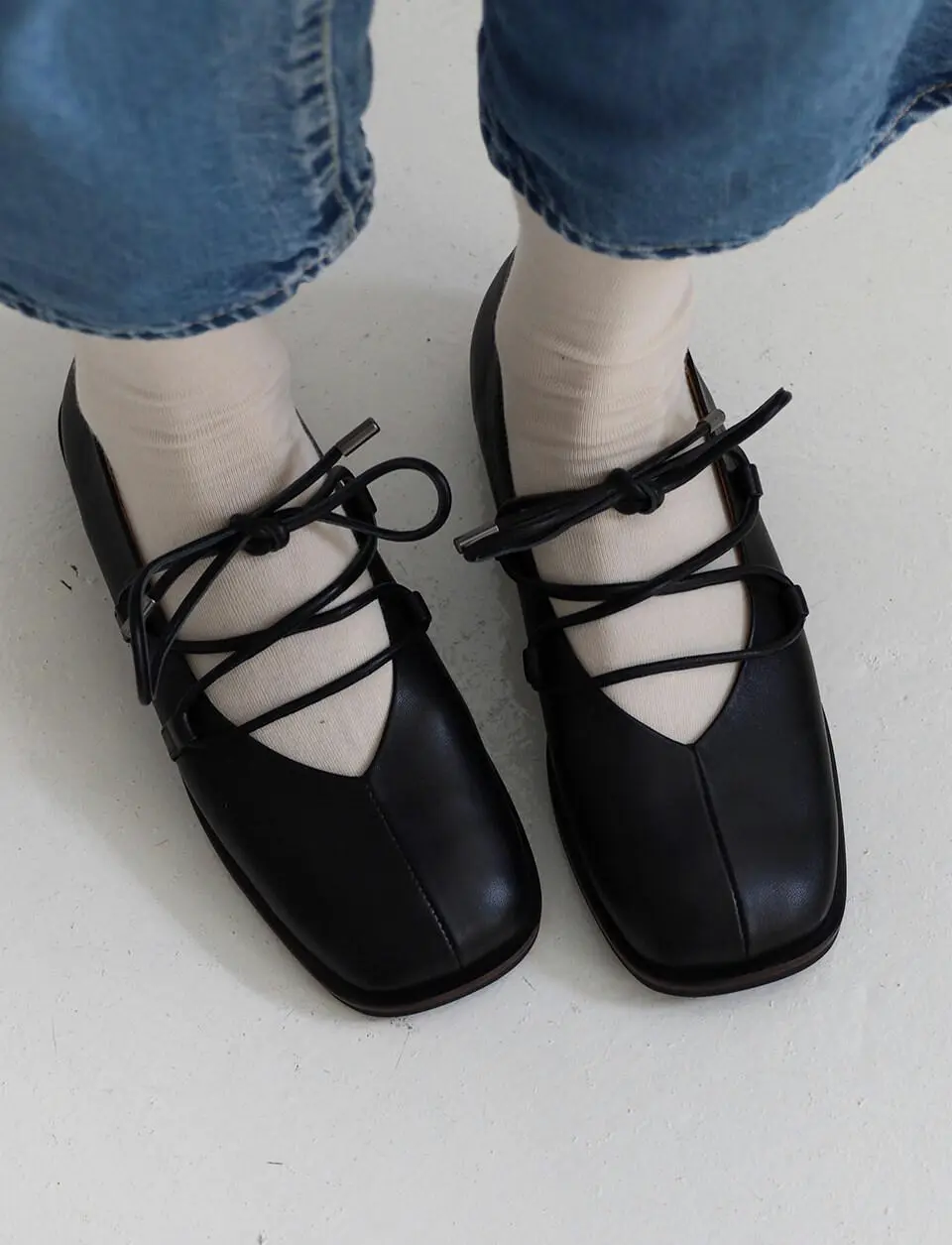 QS turnflat shoes_black