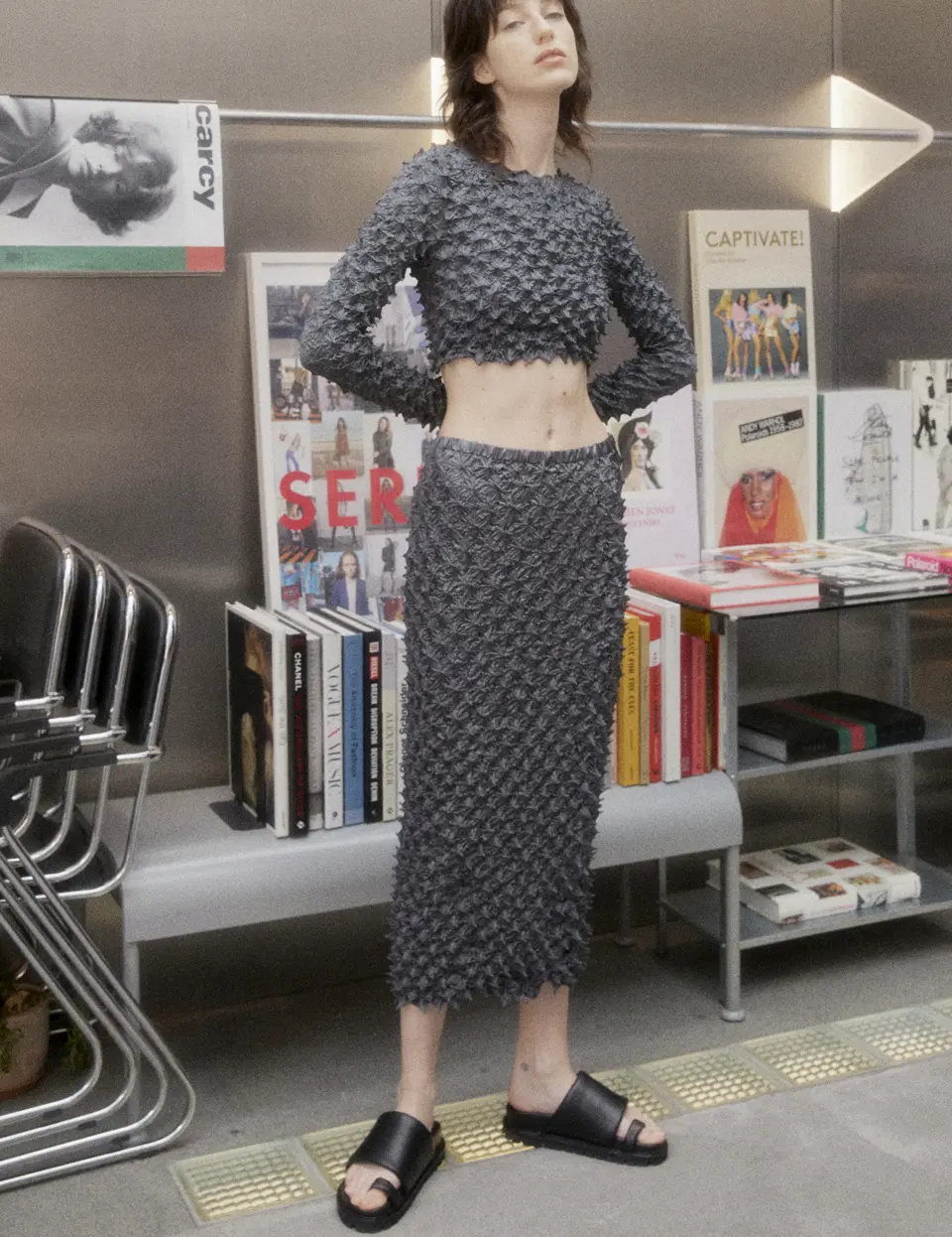 2 Strap Slipper_Black