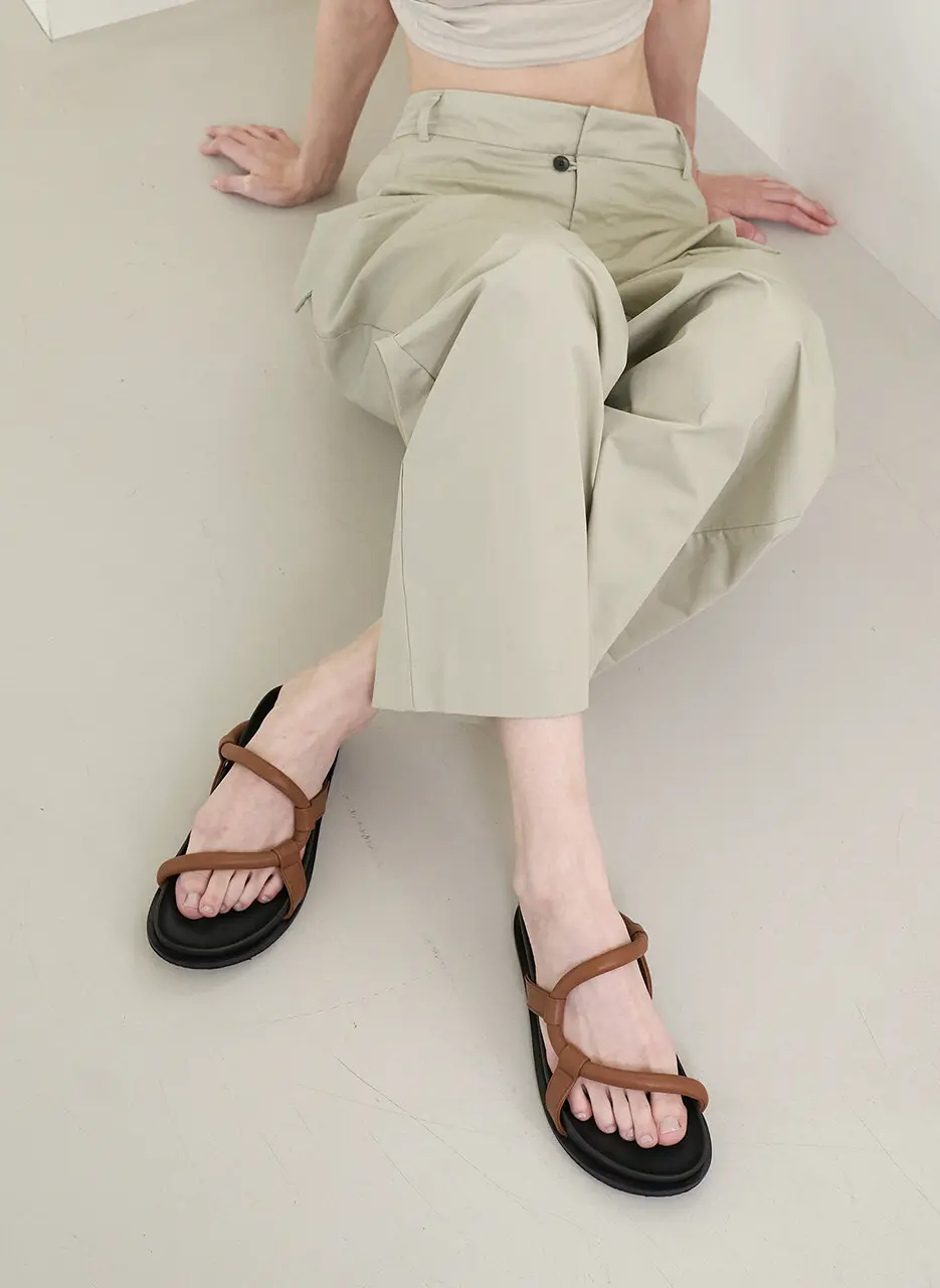 [SAMPLE SALE] Milo Slides Leather_Brown