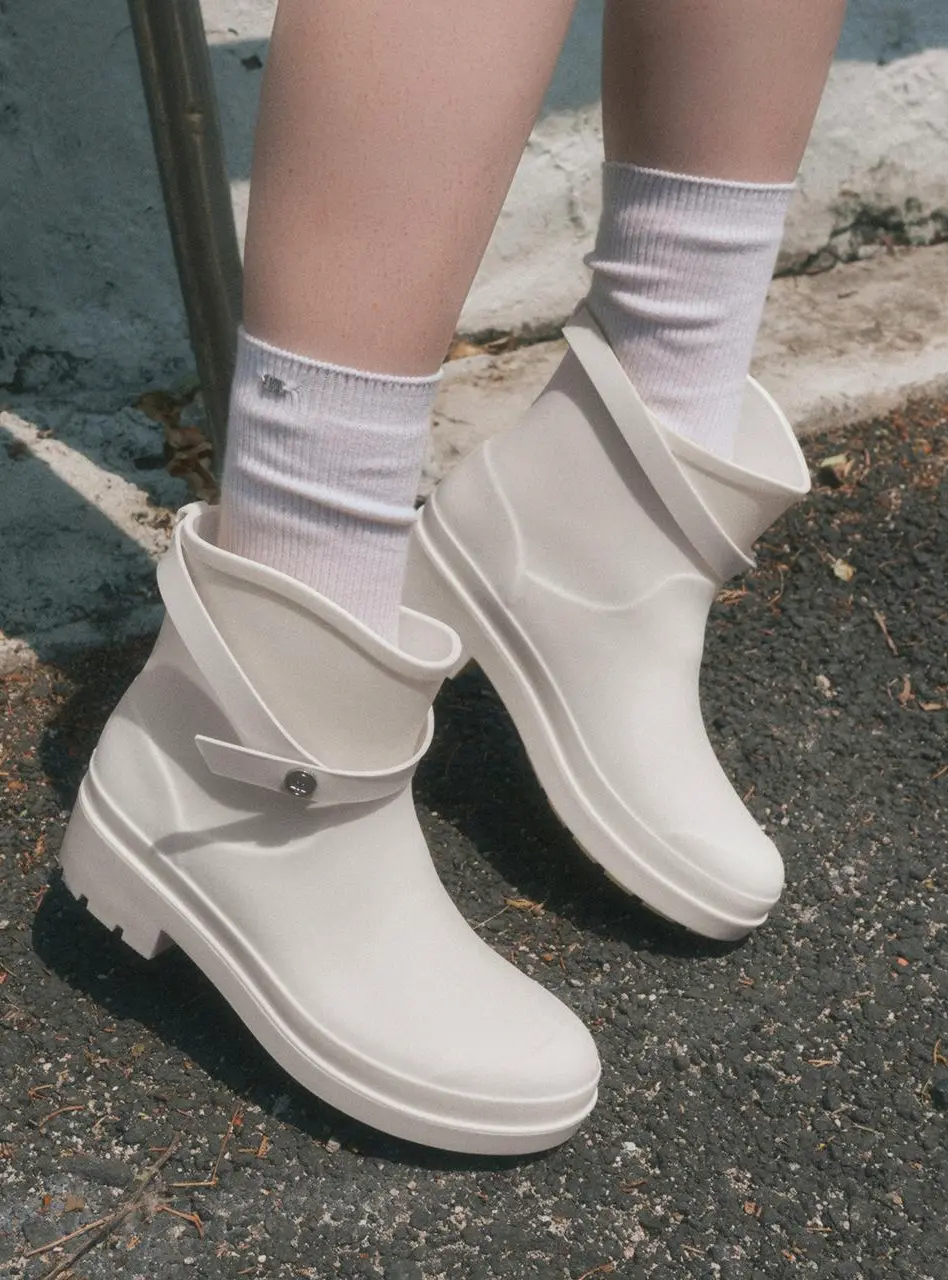 Buckle Strap Short Rain Boots (MDAC056)