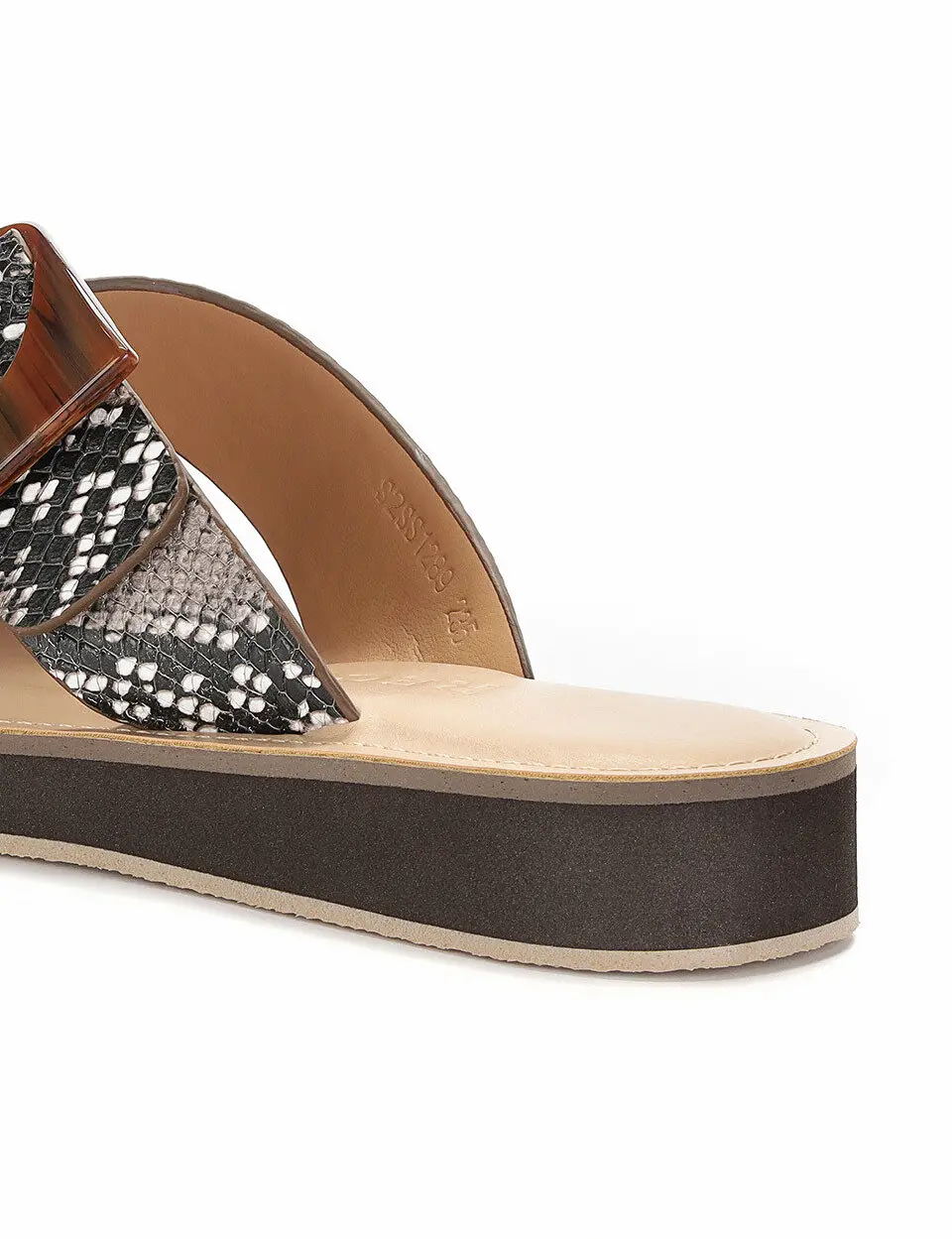 Anello Modern Platform Sandals - Beige