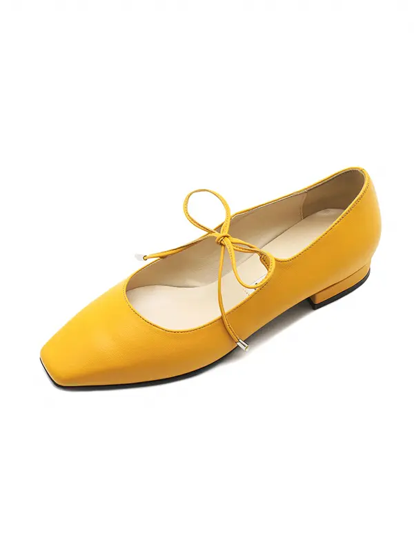 Girlish Ribbon Flat Shoes