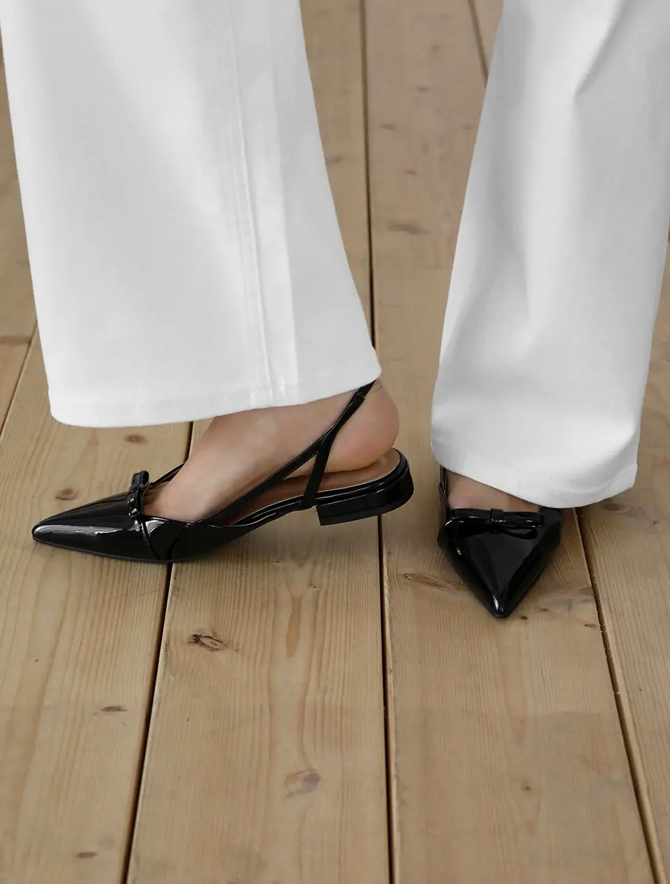 Vesella Ribbon Slingback Flat 2cm Ballet