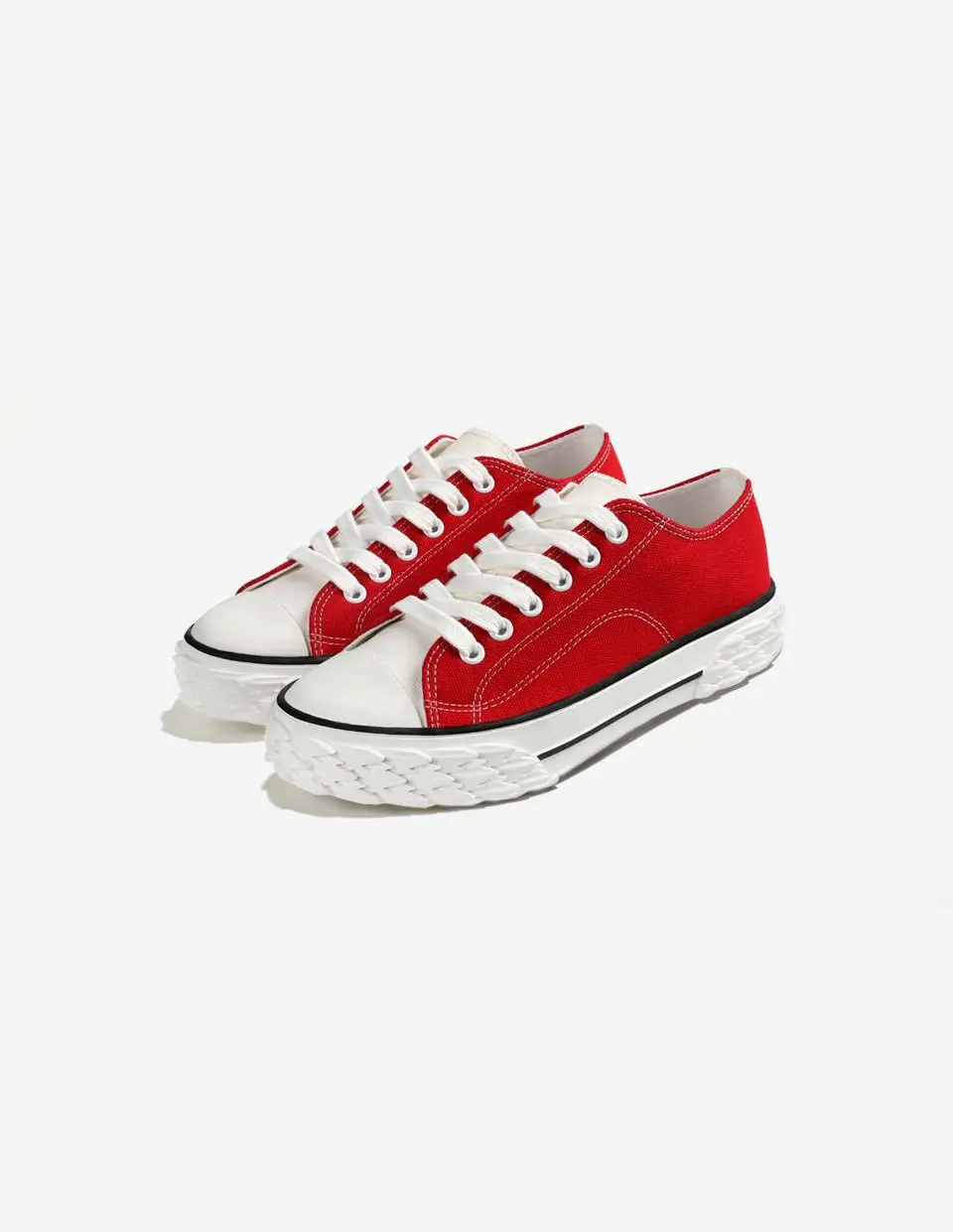 MAKO CANVAS BLEND SNEAKERS [RED]