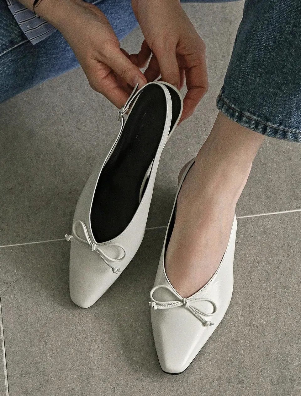 1973 Adelyn Ribbon Slingback Pumps