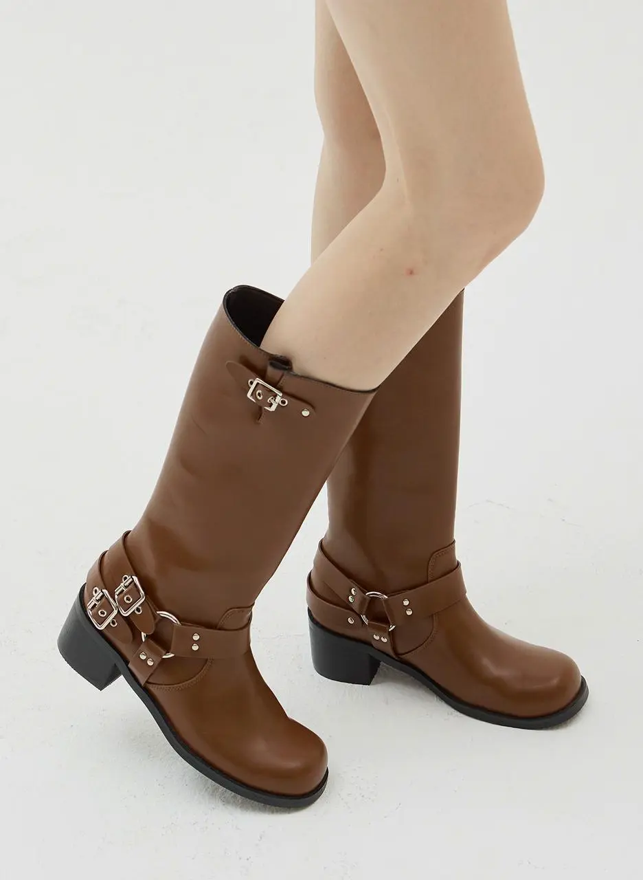 Buckle Rider Boots - 2colors