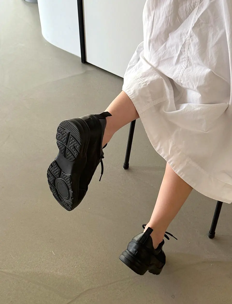 Majia shirring casual sneakers (me1011)