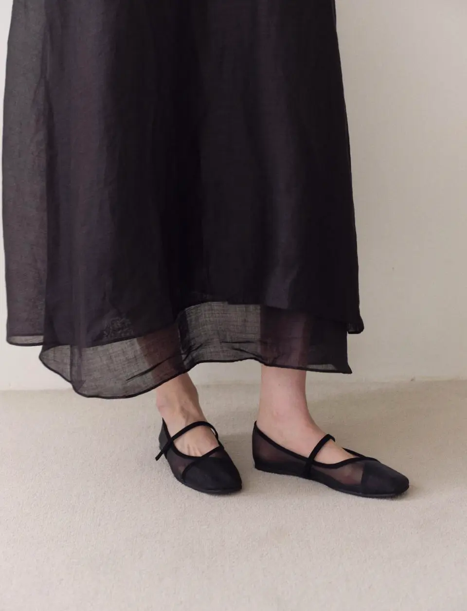 Rowie Mary Jane Shoes_Mesh Black