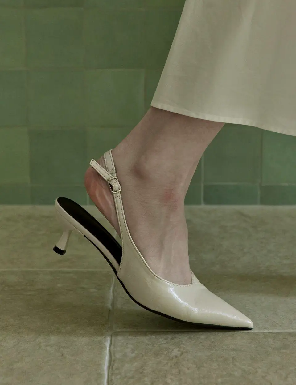 Jade V-Cut Slingback Heels 5cm PUMPS (WS9028)