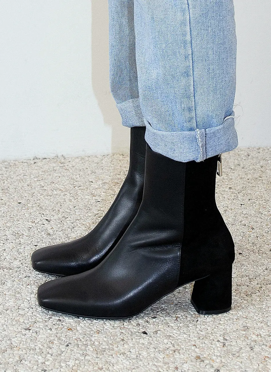 Basic middle boots Black