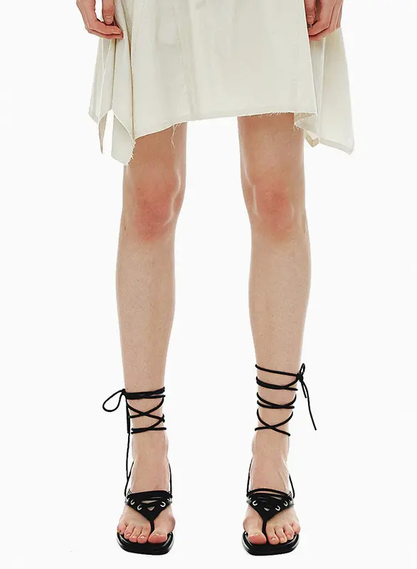 2 Way String Flip Flop Heel_Black