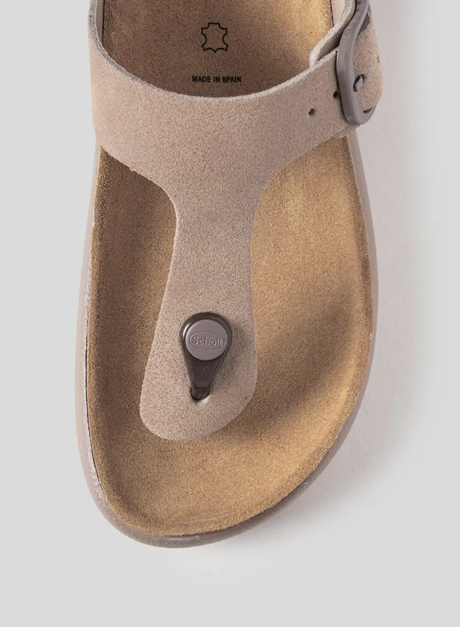 SCHOLL Cork Flip-Flop Chunky Sole Sandals [Yellowish Brown] (HH54K2C31B)