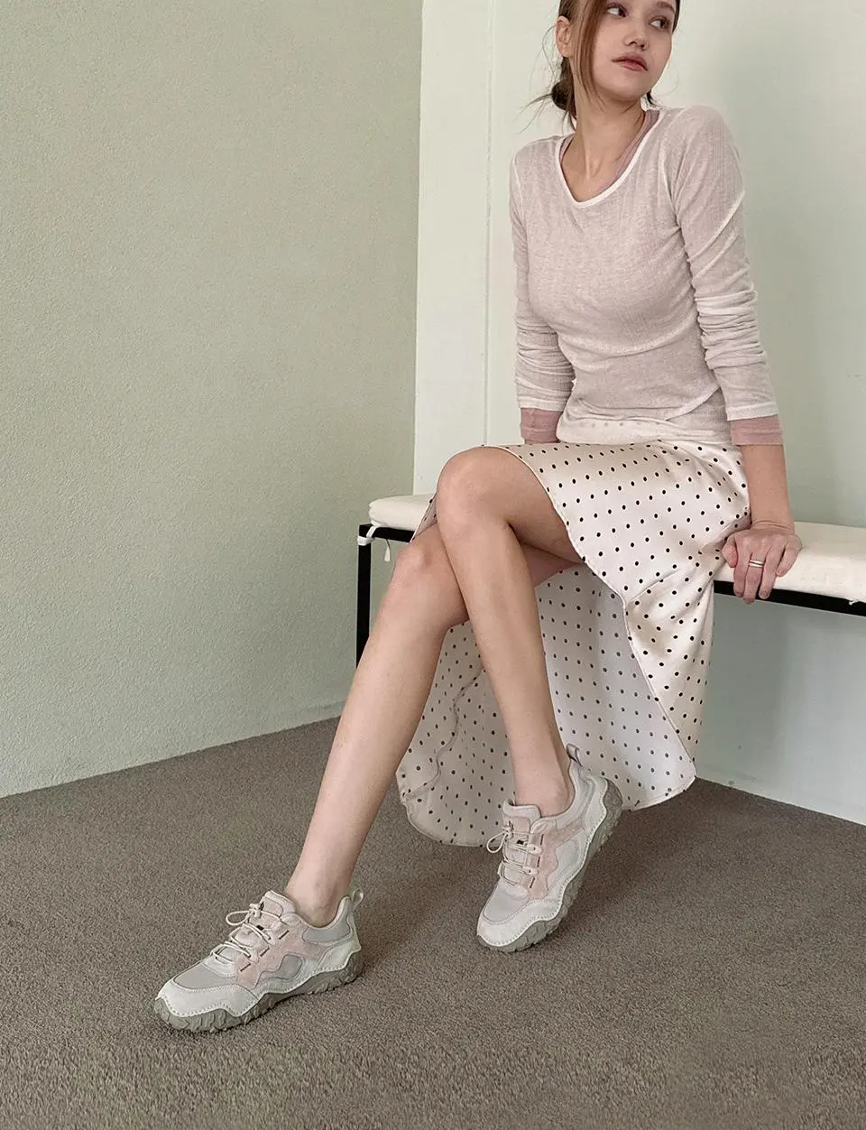 Roa String Urban Leather 3cm Sneakers [4 colors] (AQH1308)