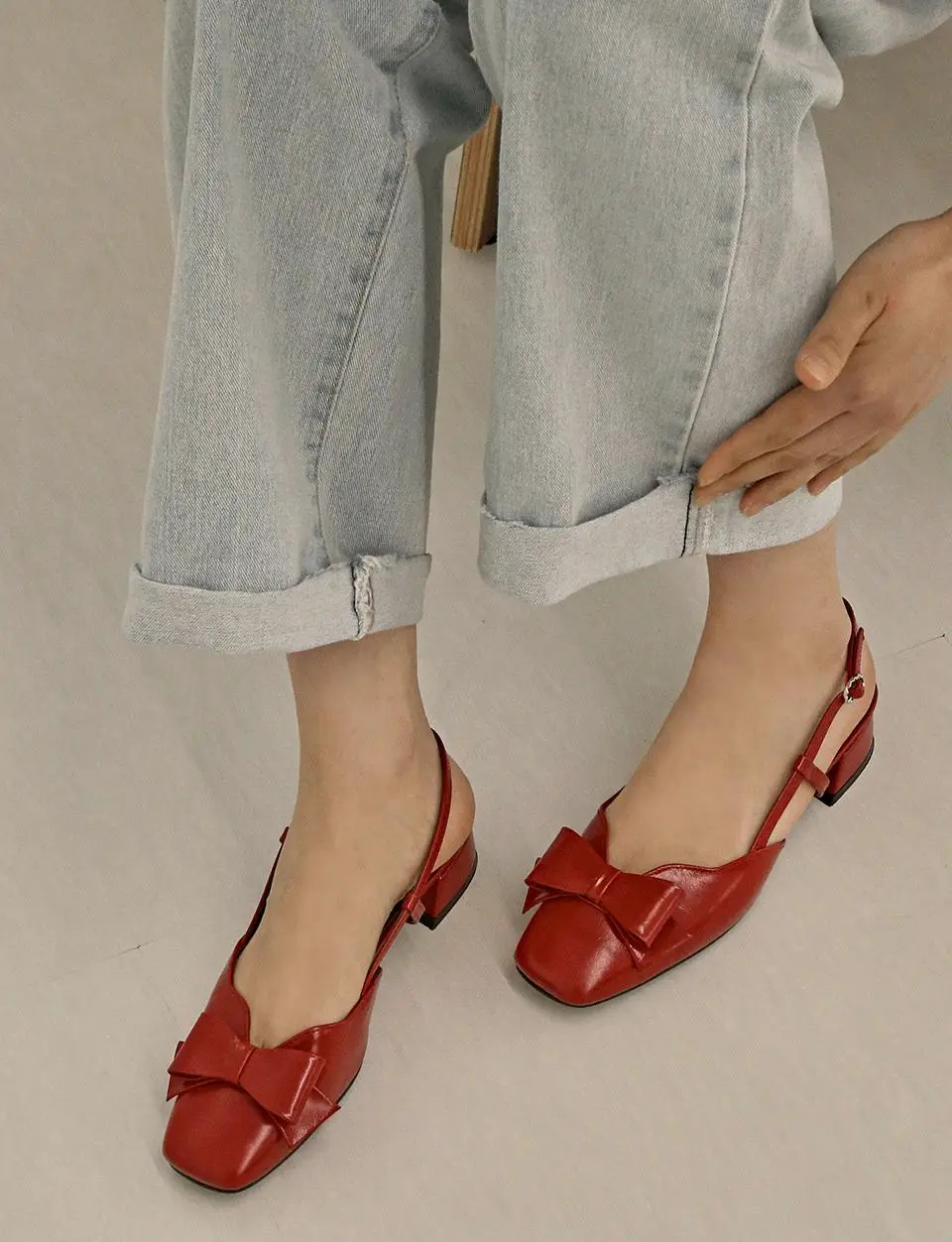 149J Miroo Ribbon Slingback Flats