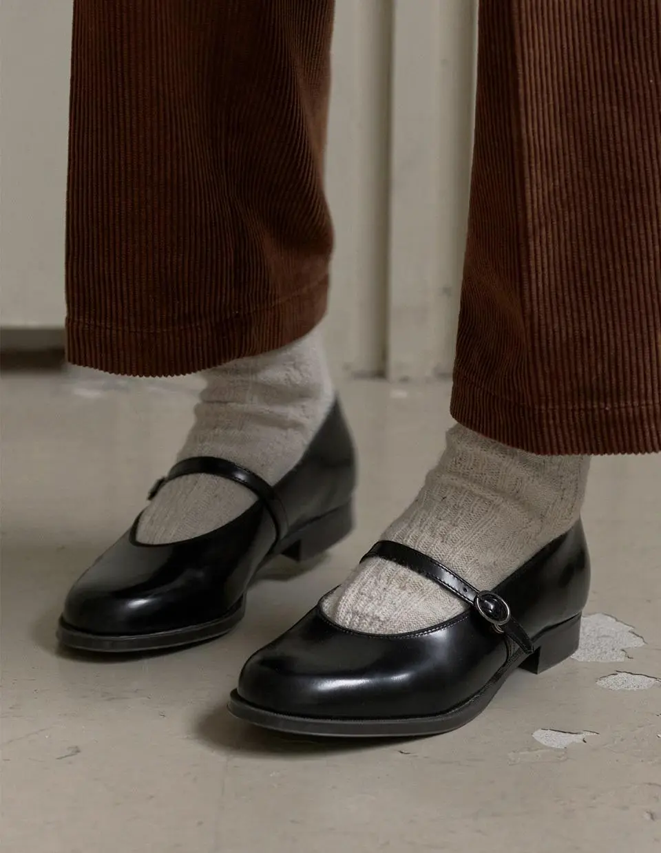 Classic Leather Mary Jane Shoes [Black] (SF341B)