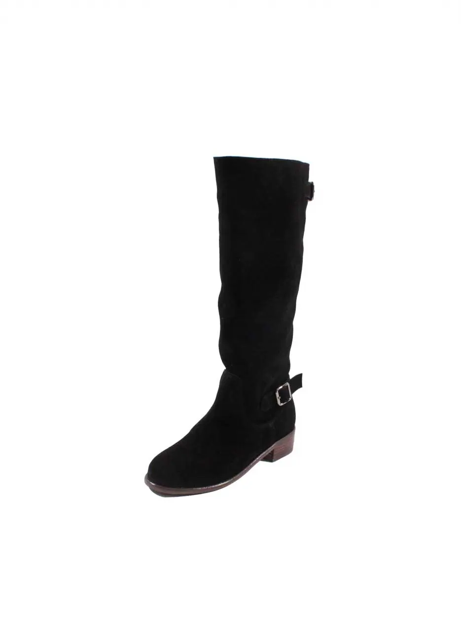 Area Suede Belt Long Boots (3 Colors)