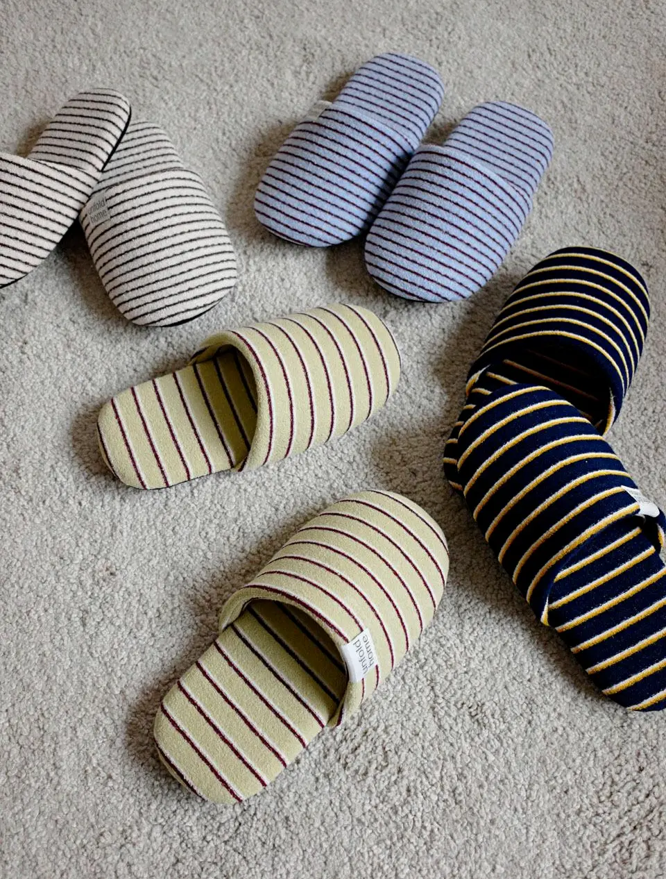 Striped Terry Room Shoes 1PC Slides