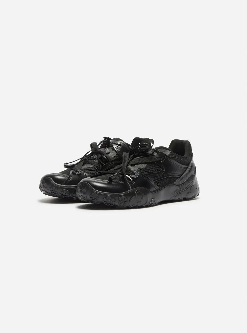 Flower lace-up sneakers [black] (DG4DS26020BLK)