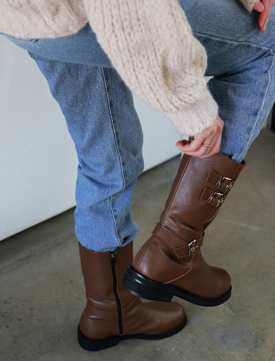 Day Buckle Biker Boots (2 Colors)