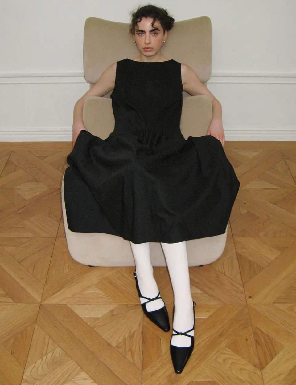 ROSIE Rosie Cross Slingback Kitten Mid-Heel 5cm Pumps