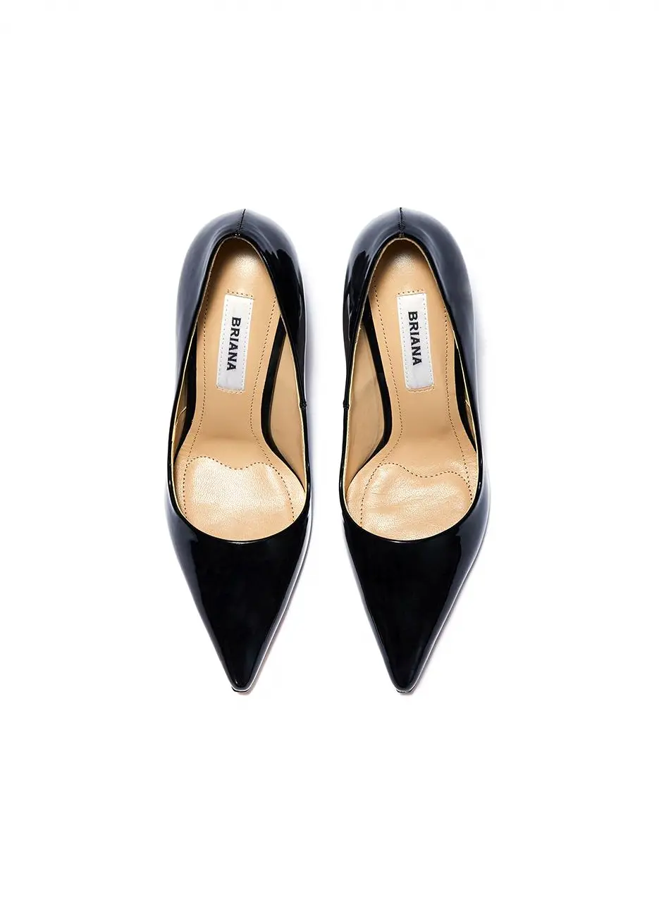 B Stiletto Patent Pumps [Black]