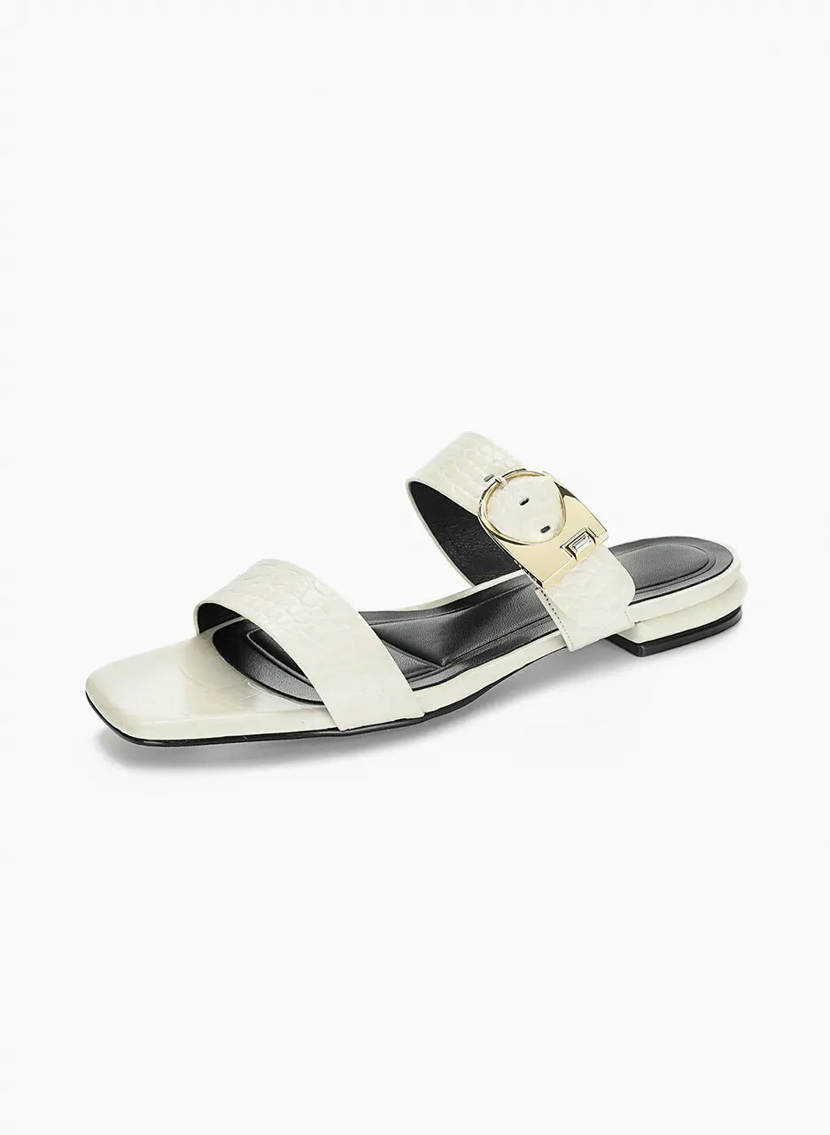 Anello Signature Strap Sandals - Ecru