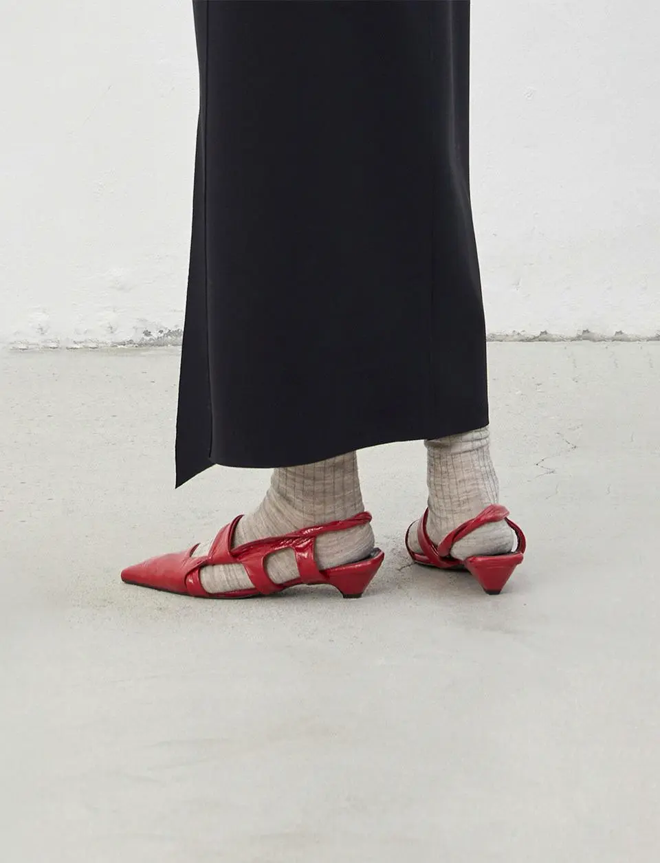 Andersen Point Slingback Pumps [Red]