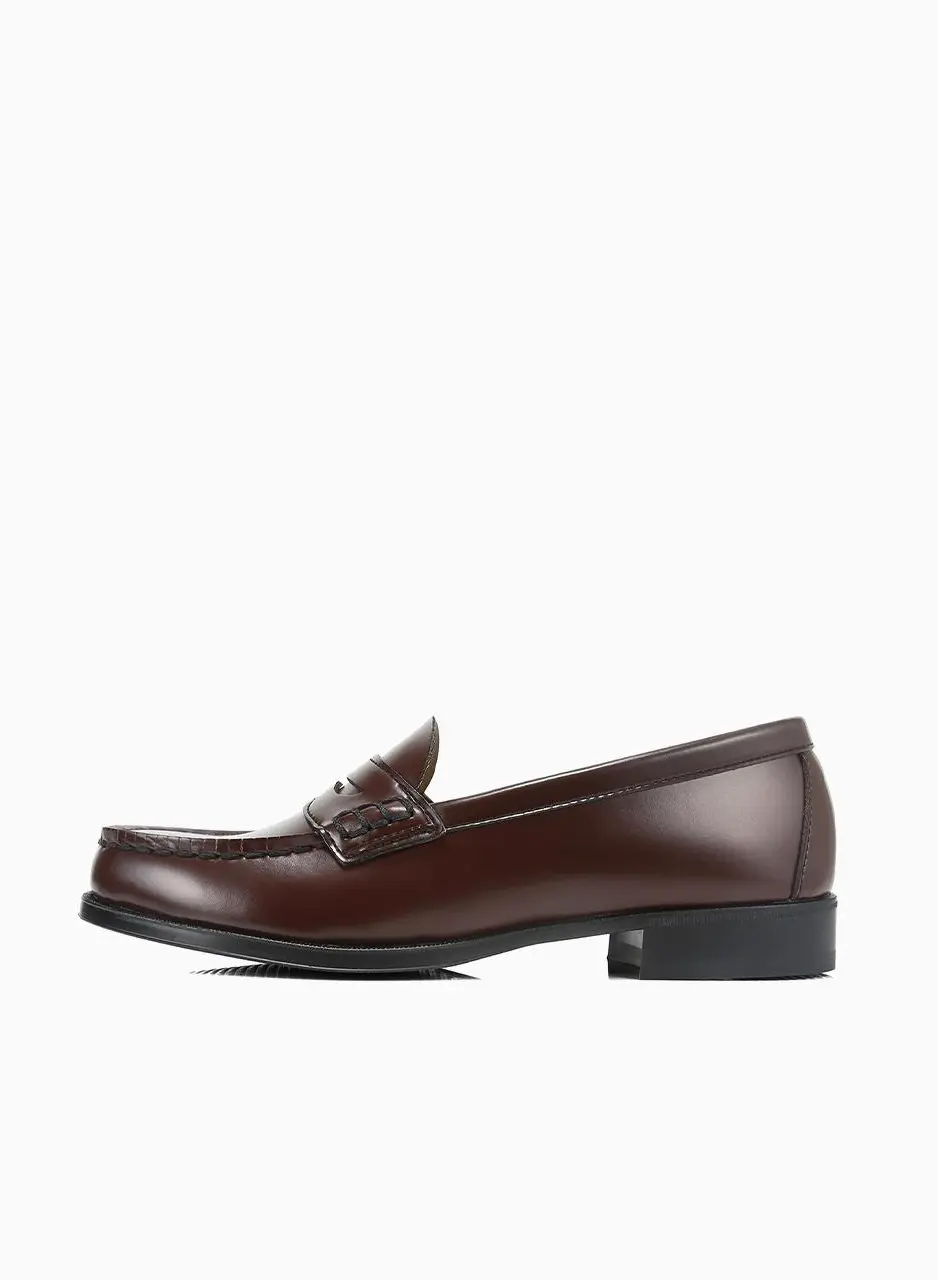 PU Classic EE Width Penny Loafer [BROWN] (HS-4514)