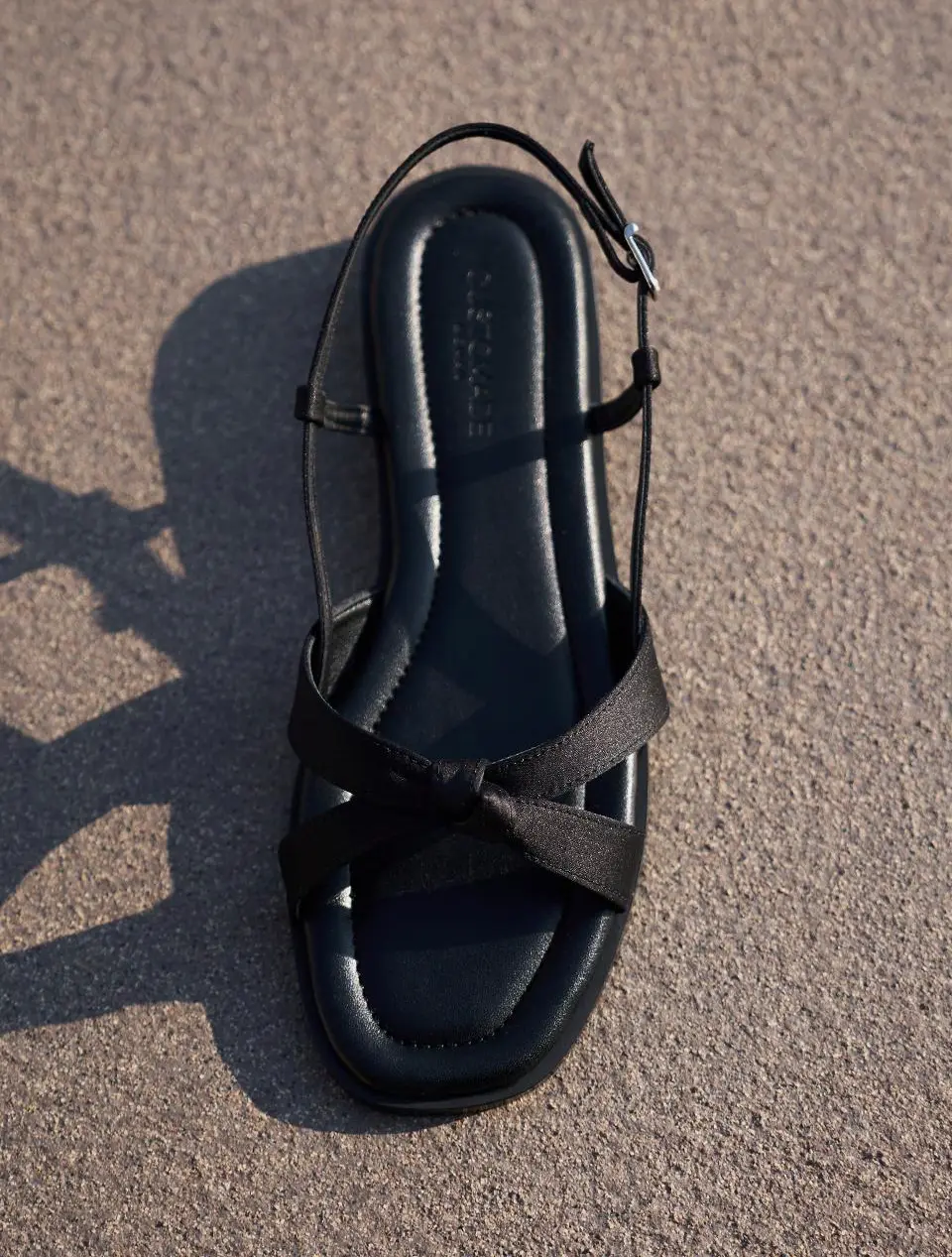 Sole Satin Cross Sandals 2cm (CW0111BK)