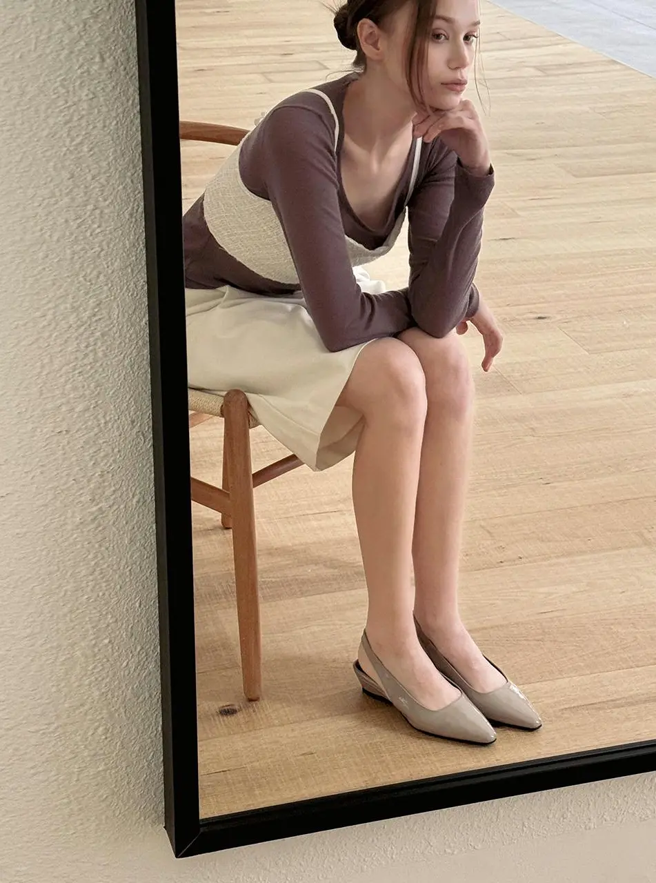 Porta Enamel Wedge Slingback Heels (4.5cm) PUMPS (AQH1302)