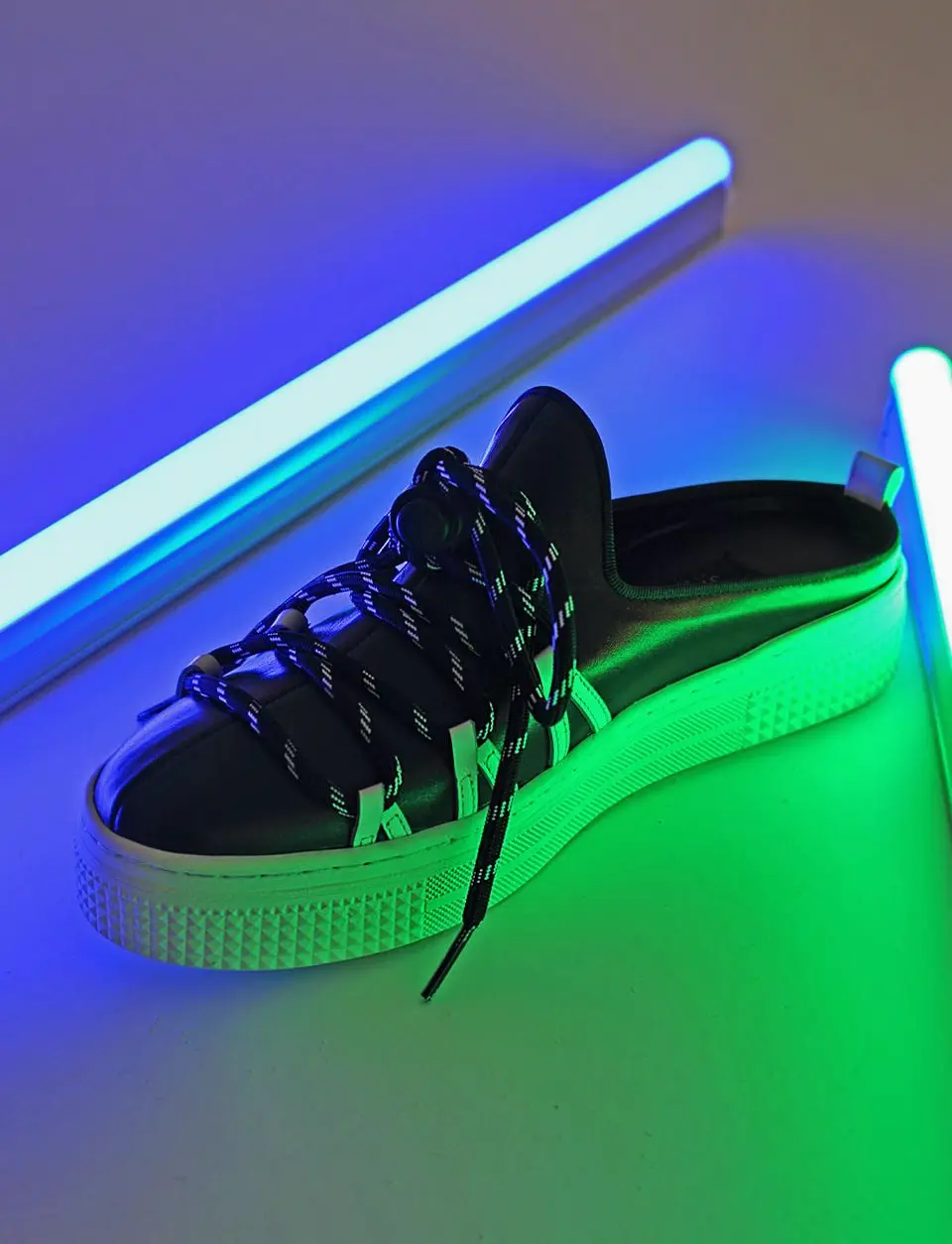 Axias MEN-Mule MULE SNEAKERS [White]