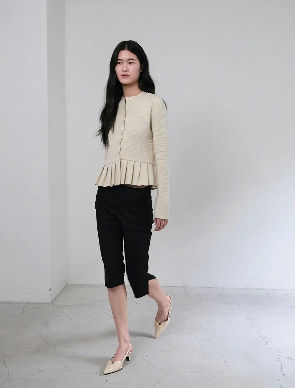 Aria Pointed Toe Slingback Heel - Buttery Yellow Beige