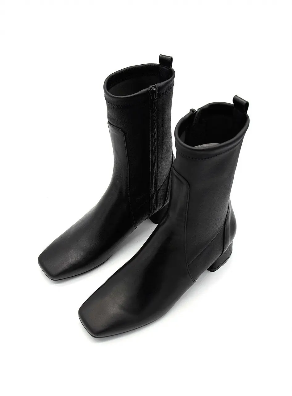 Two Parts Ankle Boots - Black