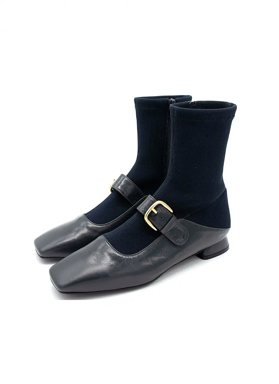 Bloafer Sock Boots - Gray